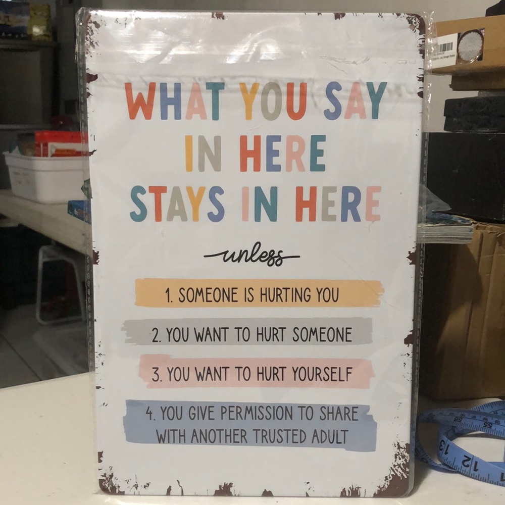 Metal Sign with Quote